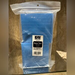 10-PK EAI Education Base 10 Flats Open Package #530356 Blue